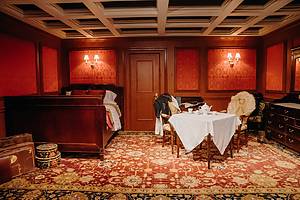 Guests explore the Titanic exhibit