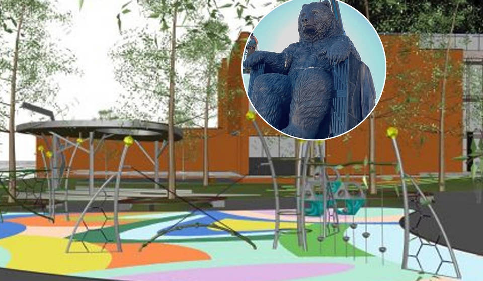 Toronto se dote cet automne d&rsquo;un nouveau parc avec une statue géante d&rsquo;ours en bronze