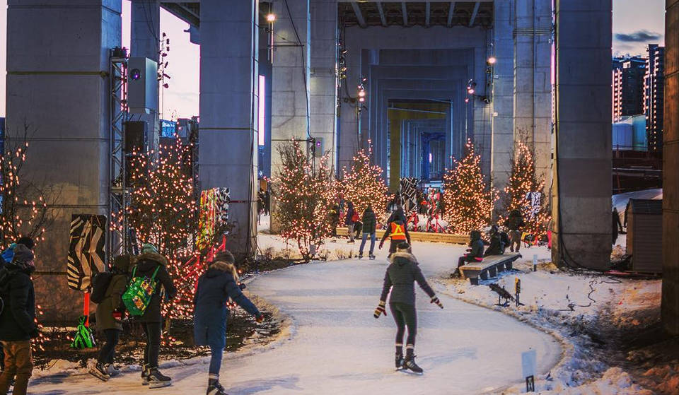 One Of Toronto’s Most Unique Ice Skating Trails Under A Highway Reopens This Weekend