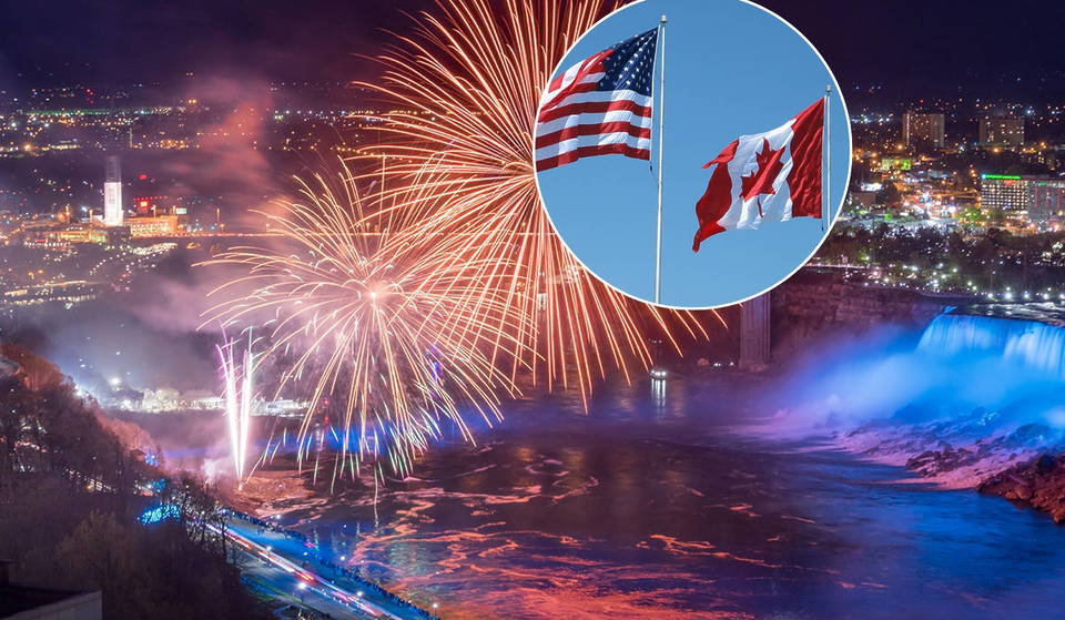 Les chutes du Niagara accueillent un spectacle pyrotechnique spécial, partagé entre le Canada et les États-Unis, à l&rsquo;occasion du Nouvel An 2026