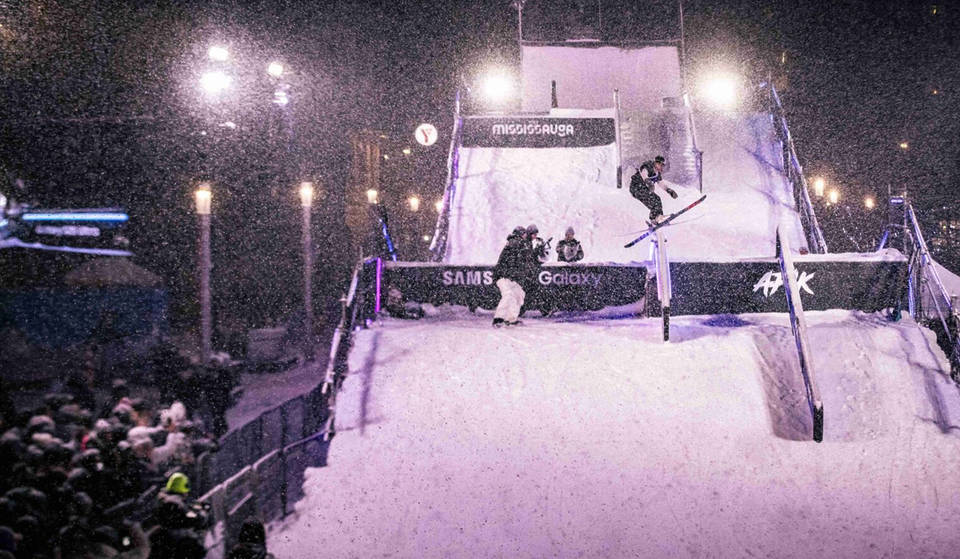 A Massive 45-Foot Ski Hill Is Taking Over Downtown Mississauga This Month