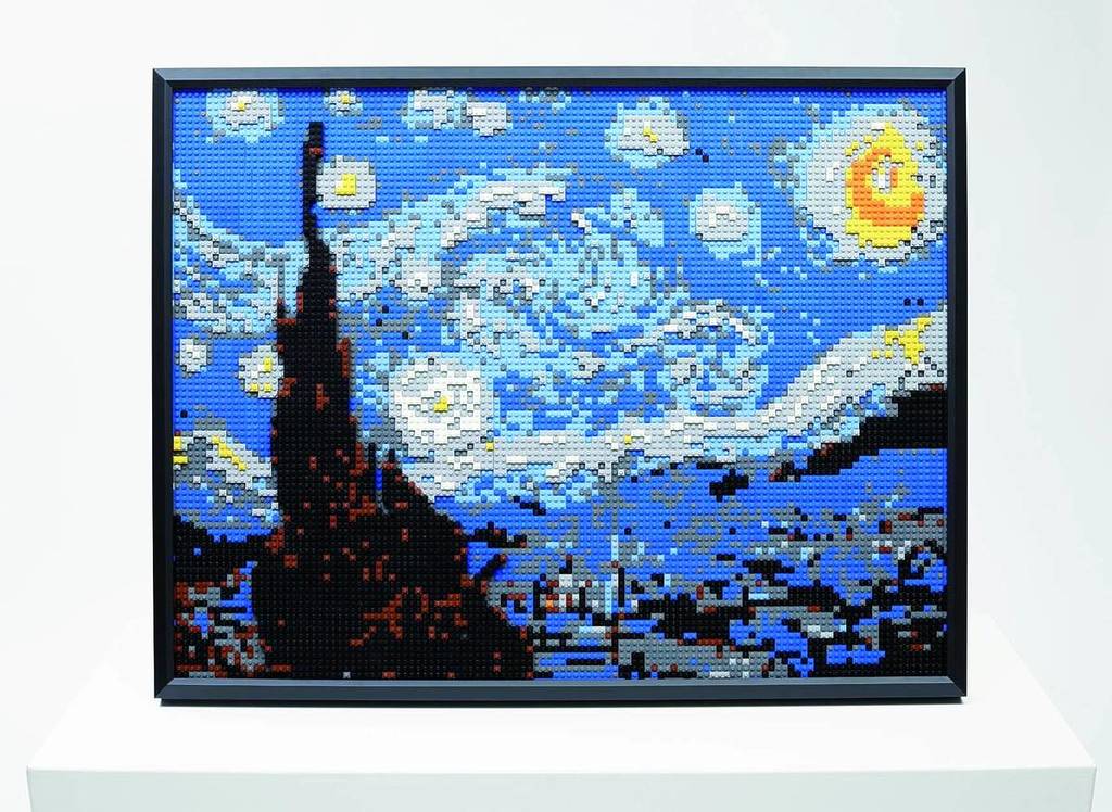 Replica of Van Gogh’s ‘Starry Night’ at Art of the Brick: An Exhibition of LEGO®