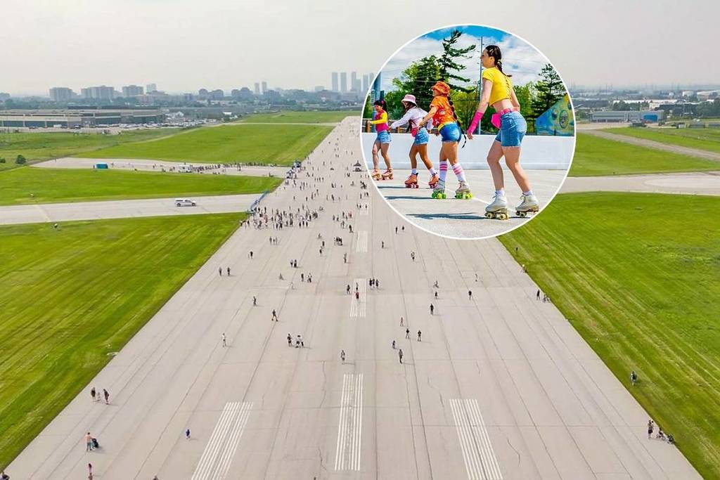 You can roller skate down an old Toronto airport runway for free this summer