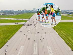 You can roller skate down an old Toronto airport runway for free this summer