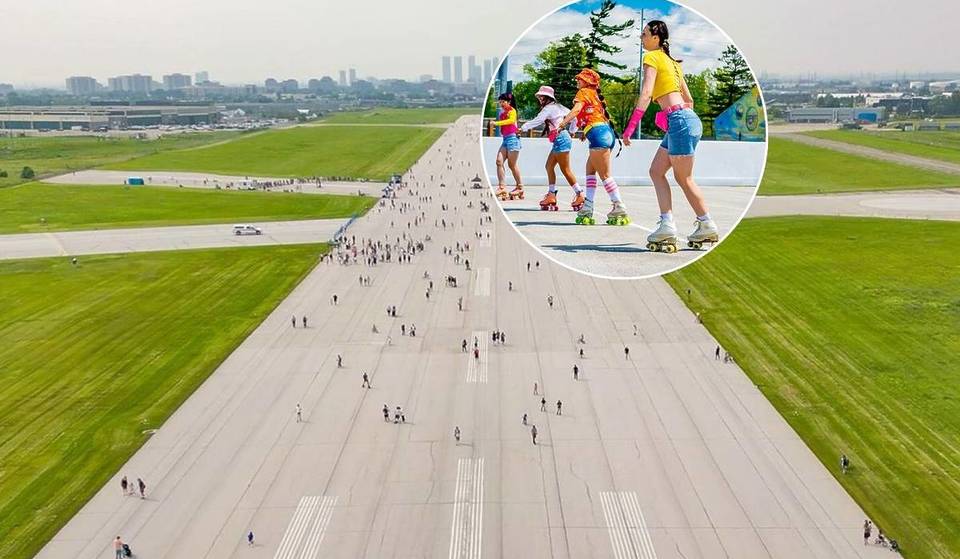 Tu pourras faire du roller gratuitement sur une ancienne piste de l&rsquo;aéroport de Toronto cet été