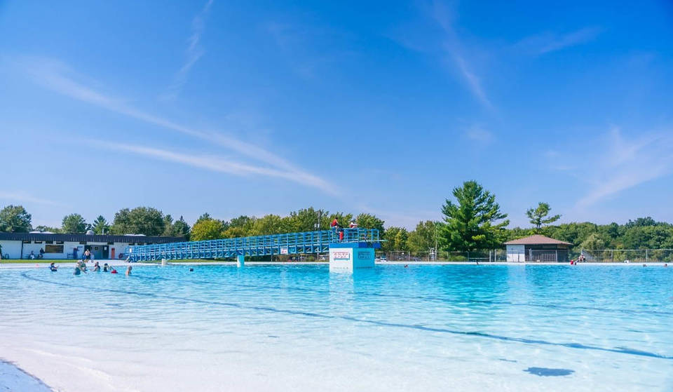 Only 1.5 hours from Toronto, Canada’s largest outdoor swimming pool can hold up to 1000 people