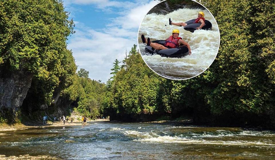 Just 90 minutes from Toronto, you can float through a breathtaking glacial canyon on an inflatable tube this summer