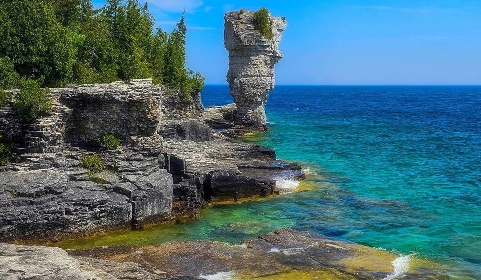 One of Ontario’s most stunning islands is home to ancient sea caves and historic shipwrecks