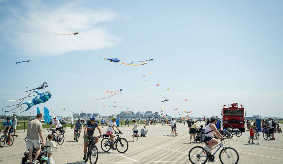 An old Toronto airplane runway is transforming into a 1-kilometre pedestrian playground this weekend