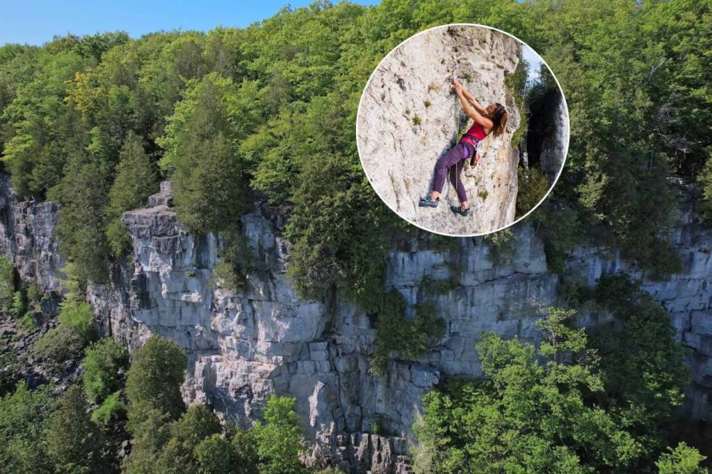 This scenic rock climbing spot near Toronto is a great place for your first outdoor climb