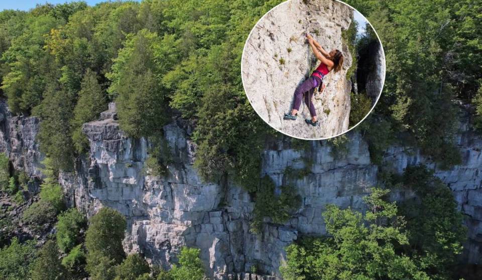 This scenic rock climbing spot near Toronto is a great place for your first outdoor climb