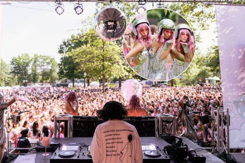 Le festival épique Rosé Disco de Toronto revient cet été et tous les participants doivent s&rsquo;habiller en rose et blanc