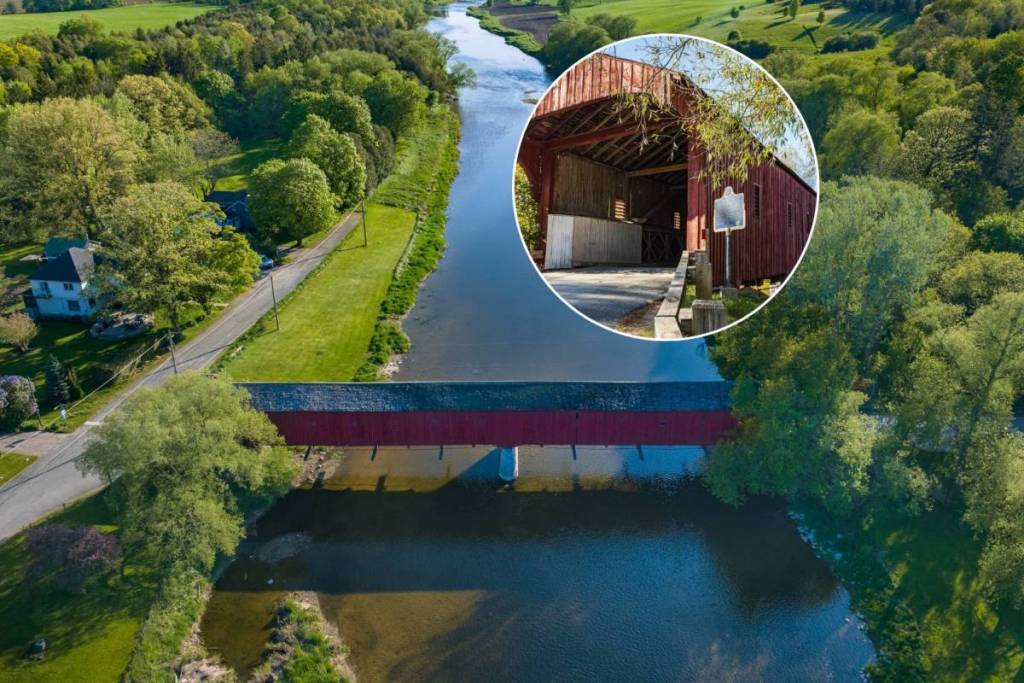 This 1881 covered bridge near Toronto is Ontario’s last—and it’s known as the Kissing Bridge