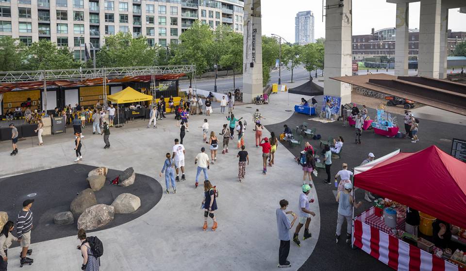Toronto’s favourite figure-eight skate trail under the Gardiner Expressway reopens this weekend with free parties, live DJs, and 2-for-1 rentals