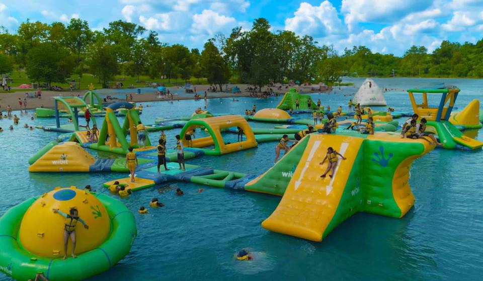 Just over an hour from Toronto, this massive 170-foot floating water park has 25 obstacles to explore