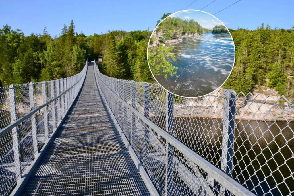 Cet incroyable pont suspendu, à deux heures de Toronto, se balance au-dessus des rapides, des cascades et d’une gorge à couper le souffle