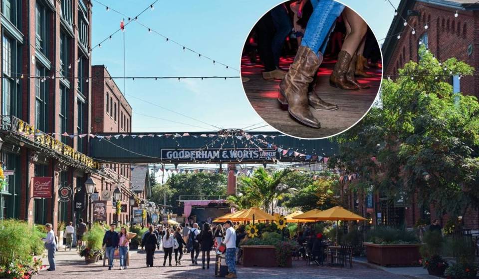 Toronto’s Distillery District is launching a massive 18-day country fest with free live music, mechanical bulls, line dancing, and carnival food starting today