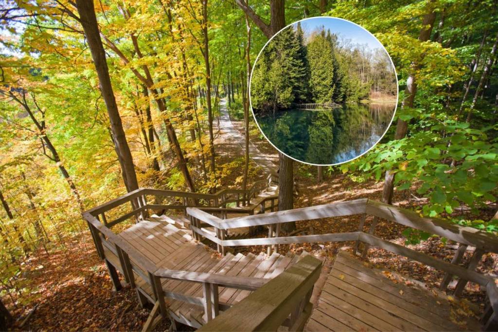 Ce canyon caché, situé à un peu plus d’une heure de Toronto, présente des falaises de 30 mètres et une gorge que tu peux traverser à pied