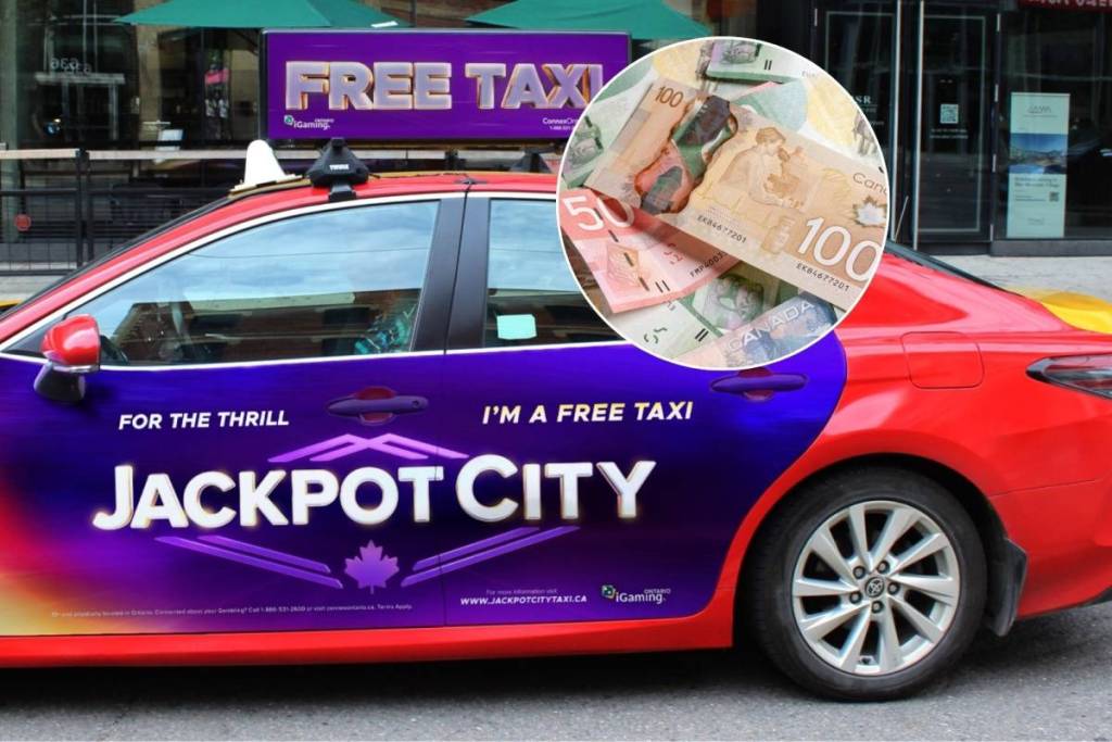 Ces taxis violets proposent des trajets entièrement gratuits dans tout Toronto et les passagers peuvent gagner jusqu’à 30 000 dollars en espèces