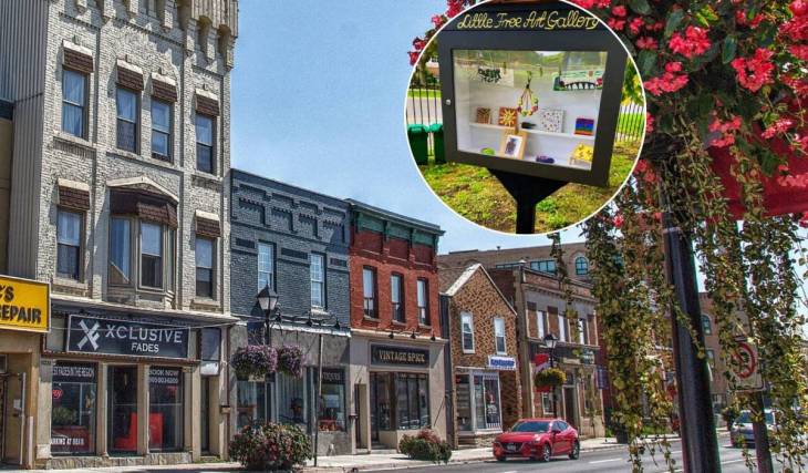 This hidden gem just outside Toronto has a tiny gallery where strangers leave free artwork for others to discover