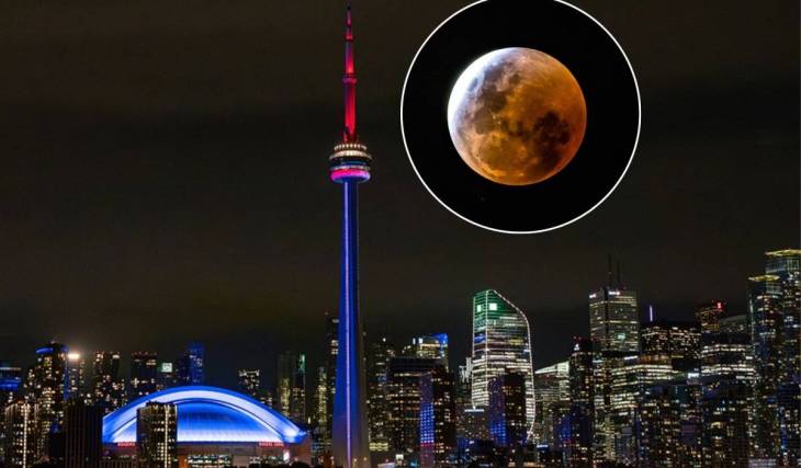 Une rare éclipse lunaire partielle va faire rougir la Lune au-dessus de Toronto ce soir