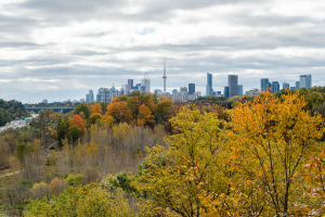 This hidden Toronto mountain biking destination has fall colours, skyline views, and 10 km of trails