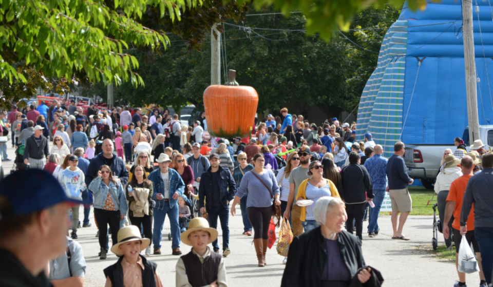 90 minutes from Toronto, this free fall festival takes over an entire village with apple butter, cheese, and small-town charm
