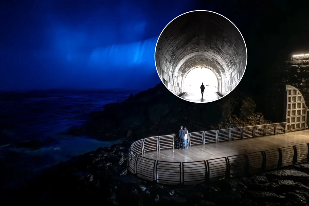A century-old power station near Toronto hides a nightly light show beneath Niagara Falls