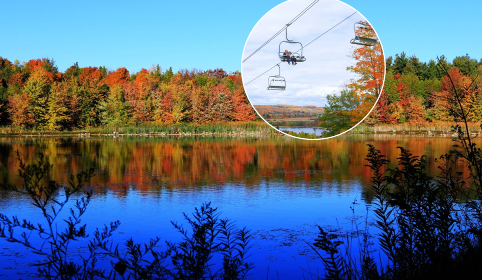 Just 45 minutes from Toronto, you can take a chairlift ride through the Niagara Escarpment’s gorgeous fall foliage
