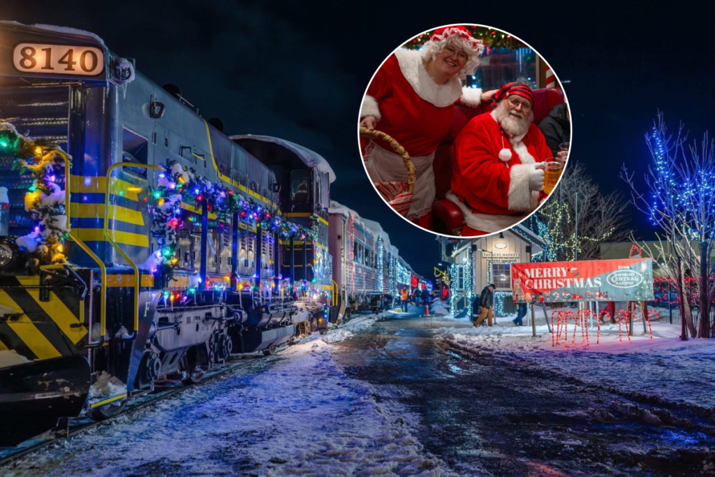 A magical Christmas train ride near Toronto brings Santa, festive lights, and holiday cheer this winter