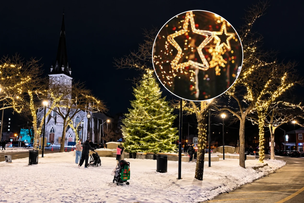 Just over an hour from Toronto, this quaint village is lighting up for Christmas with free festive activities