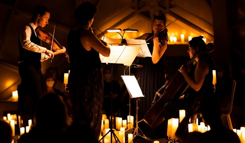 Atmosphärisches Candlelight Dinner mit Vivaldi’s Vier Jahreszeiten