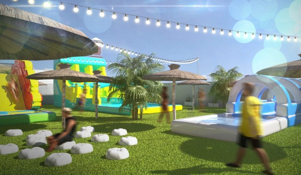 Piscinas hinchables, zona chillout y fiestas de espuma en Los Arcos