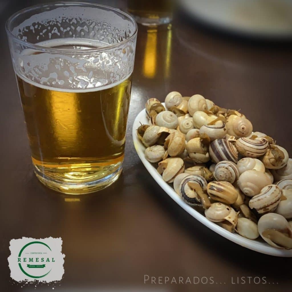 Cervecería Remesal caracoles