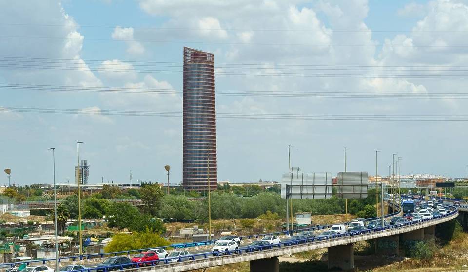 What sections of the A-49 between Seville and Huelva are cut for works?