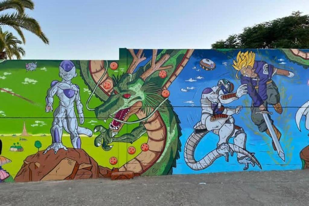 Son Goku mural más grande Europa Sevilla