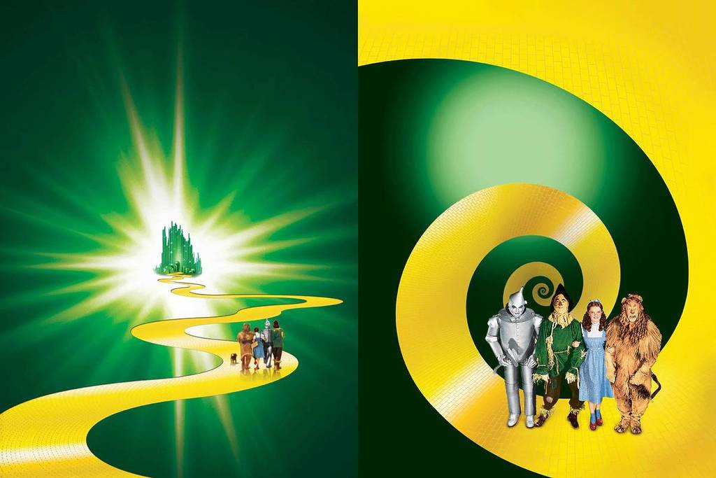 Collage de personnages du Magicien d'Oz.