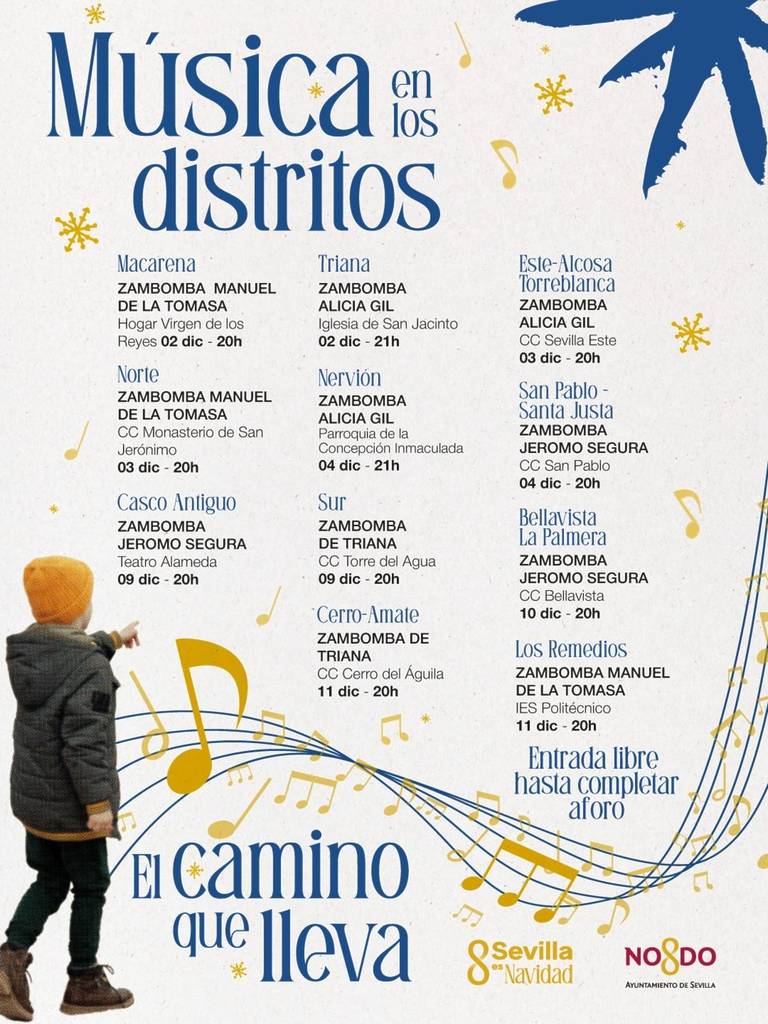 Música en los distritos Zambombas Sevilla barrios 1