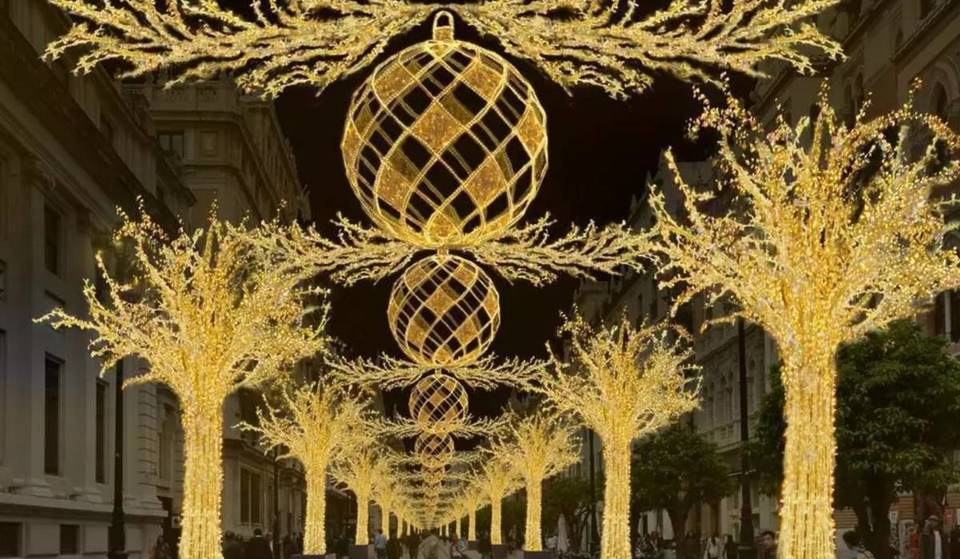 32 árboles luminosos en la Avenida de la Constitución y un gran belén dorado: las novedades del nuevo alumbrado de Navidad en Sevilla
