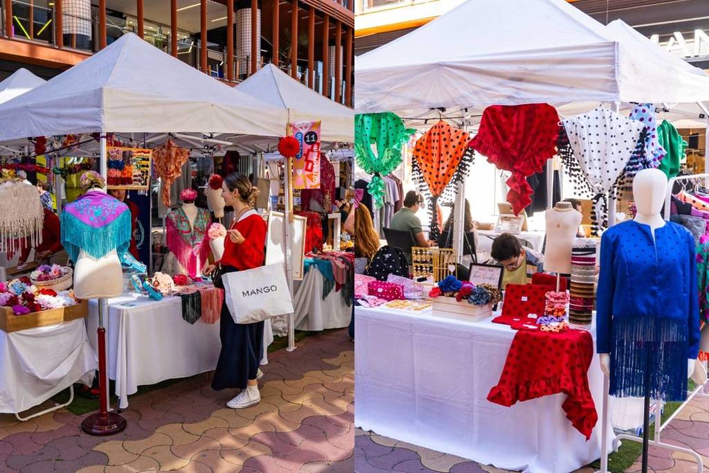 Pop-up market at the Torre Sevilla fair: flamenco fashion accessories
