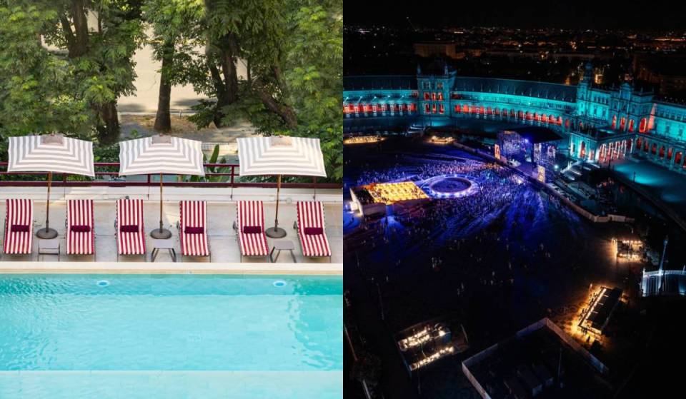 Adiós a la entrada general: la Experiencia Icónica con hotel, piscina y palco VIP en la Plaza de España de Sevilla para 2 desde 106 €