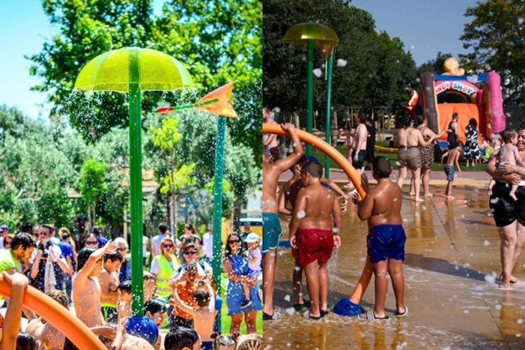 Parque de los chorros gran inauguración agua Gines Sevilla