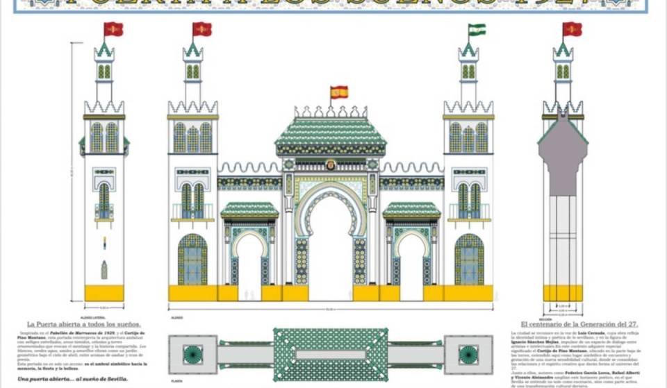 Seville already has the official design for the 2027 April Fair’s main gate, marking a complete break from the tradition of warm colors