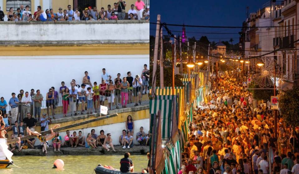 Guide to the 2026 Velá de Santa Ana in Triana: the “cucaña,” a nighttime regatta, riverside concerts, and festival booths open until 4:00 a.m.