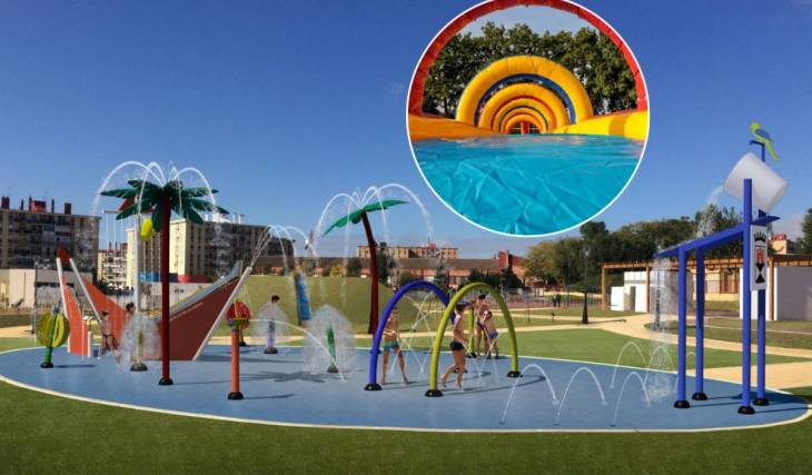 Une grande fête aquatique gratuite à 15 minutes de Séville : toboggans, structures gonflables « requin » et ateliers ce 30 juillet, sans réservation