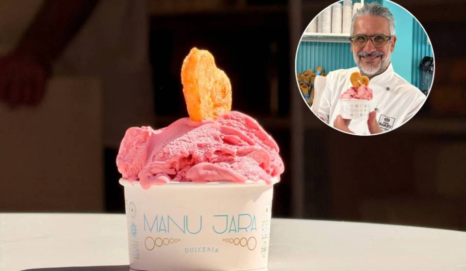 The charity ice cream by Manu Jara and Ricard Martínez, priced at €3.50, with proceeds going to Esperanza de Triana