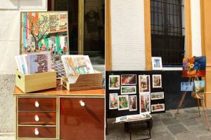 Dos parques de Sevilla se transforman en galerías de arte al aire libre con venta de obras, talleres y café de especialidad