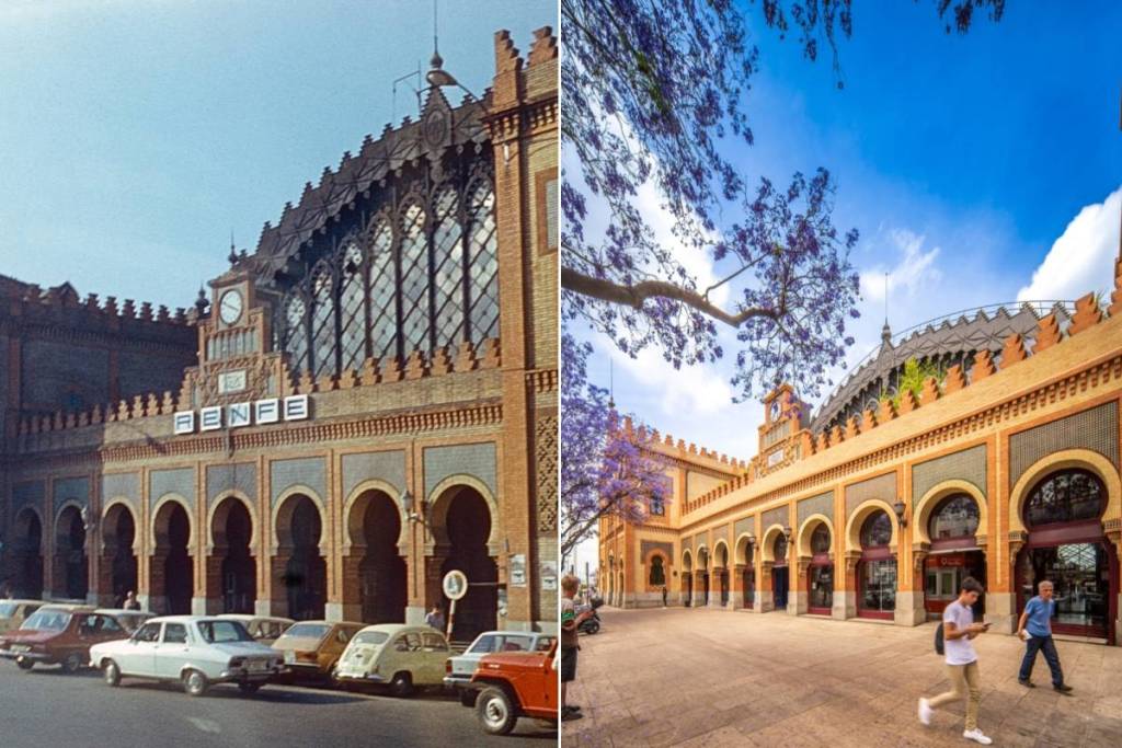 Plaza de Armas antigua Estación de Córdoba de Sevilla centro comercial con cine