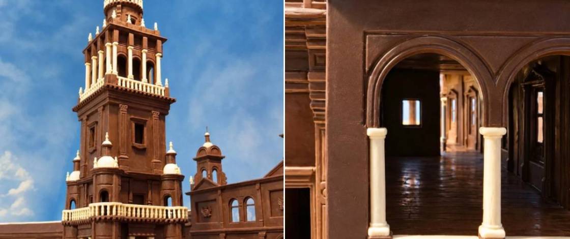 La Estepeña recrea la monumental Plaza de España de Sevilla con dos toneladas de cacao: horarios y fechas para visitar su célebre Ciudad de Chocolate