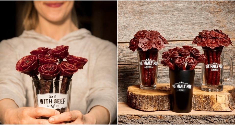 Insolite : déclarez votre flamme avec un bouquet de fleurs de charcuteries !